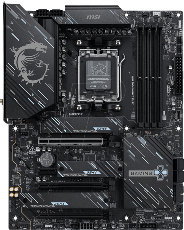 Материнська плата MSI X870E GAMING PLUS WIFI (AM5)
