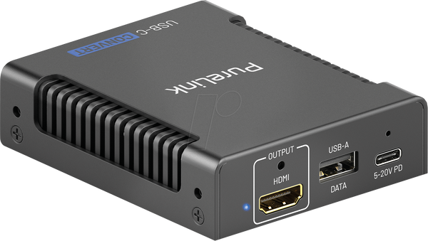 PureTools - конвертер 18 Гбіт/с USB-C відео + PD 3.0 на HDMI + USB-A