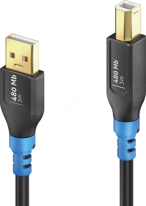Кабель USB 480 Мбіт/с, штекер A до штекера B, 3,0 м