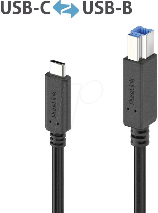 Кабель USB 5 Гбіт/с, C Steckerauf B Stecker, 0,5 м