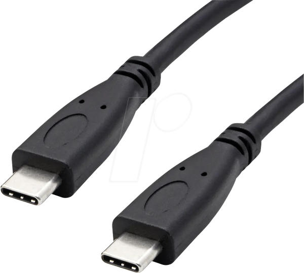 USB-кабель 10 Гбіт/с, роз'єм USB-C до роз'єму USB-C, 100 Вт, чорний