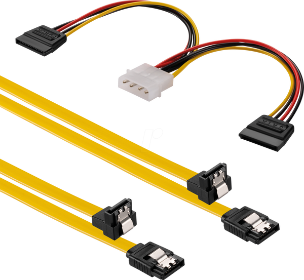 Кабель SATA 6-Gbps conn. > 30 см, кутовий, червоний