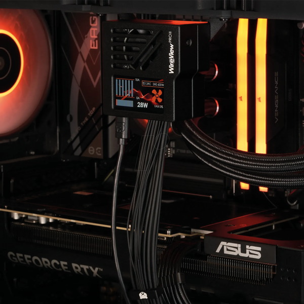 WireView Pro II GPU 12V-2x6 Дротовий, чорний