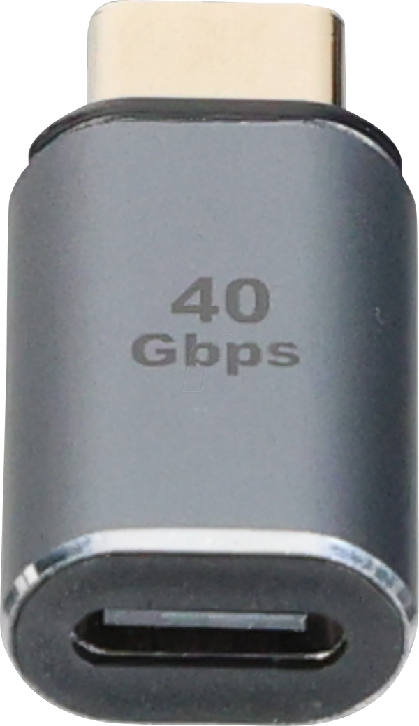 Магнітний адаптер USB4 3x2 USB-C прямий 240 Вт/5 A 8K60 Гц сірий