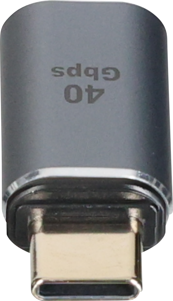 Магнітний адаптер USB4 3x2 USB-C прямий 240 Вт/5 A 8K60 Гц сірий