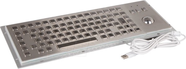 Промислова клавіатура, USB, IP65, для встановлення, трекбол
