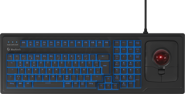Клавіатура, USB, з трекболом, чорна, DE, QWERTZ