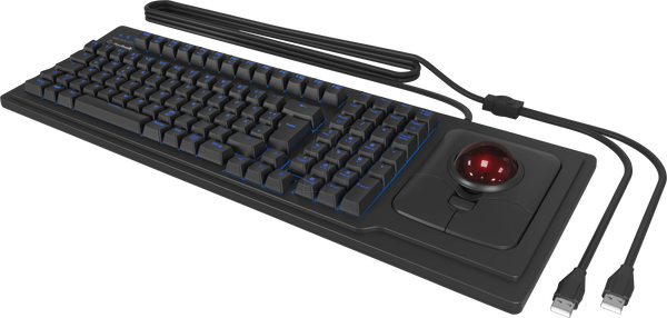 Клавіатура, USB, з трекболом, чорна, DE, QWERTZ