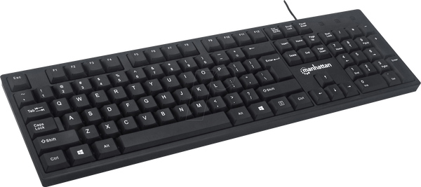 Дротова клавіатура, USB, чорна, Розкладка: німецька