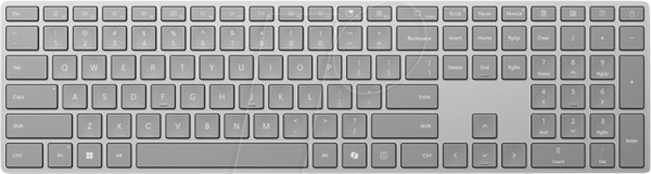 Бездротова клавіатура, Bluetooth, сіра, QWERTZ, німецька розкладка