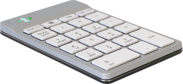 Цифрова клавіатура, Bluetooth, компактна, ергономічна, біла