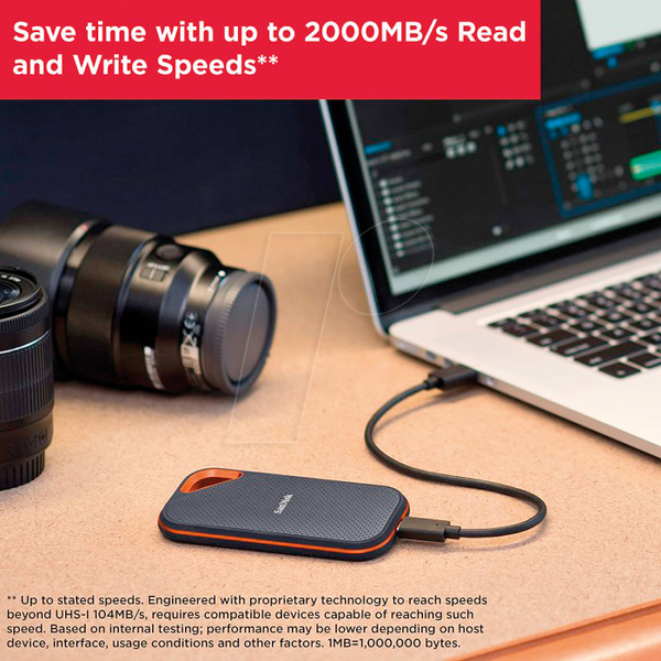 Портативний твердотільний накопичувач SanDisk Extreme PRO® V2, 2 ТБ