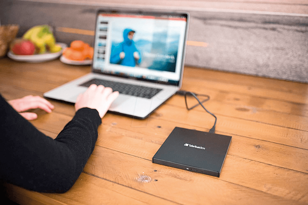 Внешний тонкий DVD-привод Verbatim с разъемом USB-C