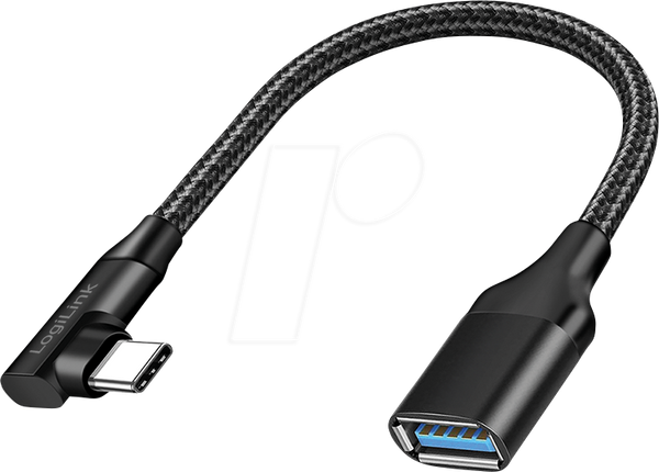 Кабель USB 3.1, роз'єм типу C 90° > порт, 0,2 м