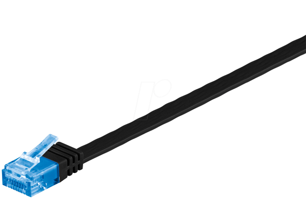 Кабель Cat.6a Flat 0200, чорний, 2 м