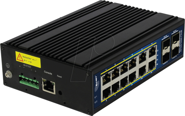 Коммутатор, 16-портовый, Gigabit Ethernet, PoE+, SFP