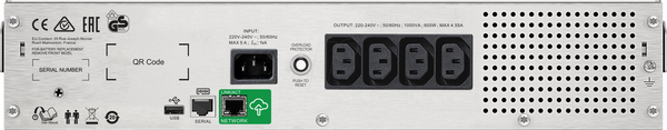 ДБЖ Smart-UPS C, 1000 ВА, РК-дисплей, RM 2U, 230 В