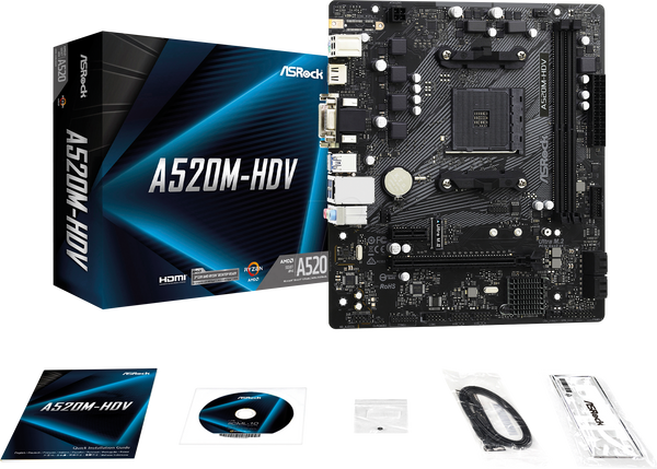ASRock A520M-HDV (AM4)