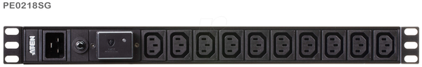 PDU, 17x IEC C13, 1x IEC C19