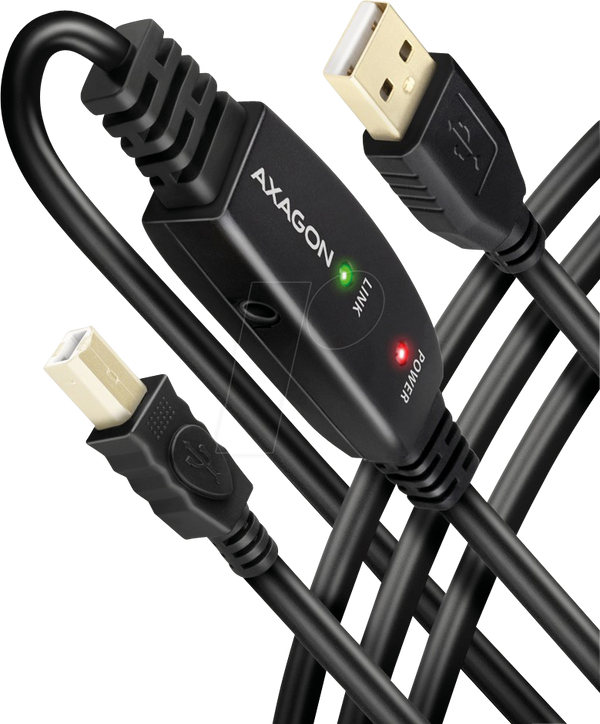 Активний кабель USB 2.0, роз'єм A > роз'єм B, 10 м