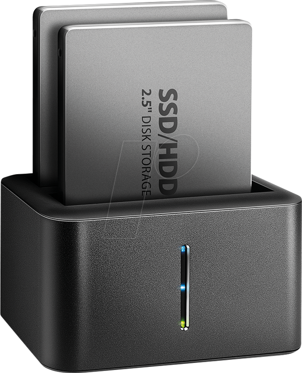 Док-станция с двумя 2,5-дюймовыми разъемами SATA и портами USB 3.0.