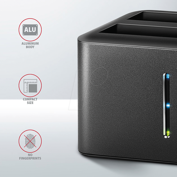 Док-станция с двумя 2,5-дюймовыми разъемами SATA и портами USB 3.0.