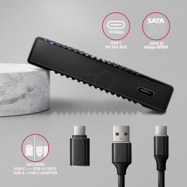 Внешний корпус для 2,5-дюймового SATA-жесткого диска, USB 3.1