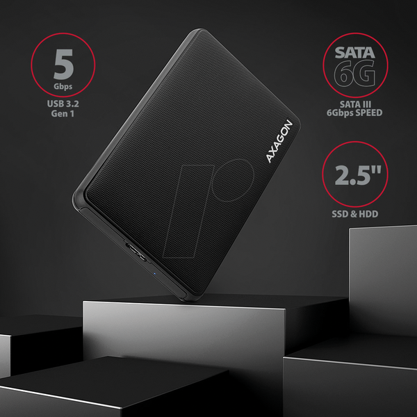 Внешний корпус для 2,5-дюймового SATA-накопителя, USB 3.0, установка без инструментов.