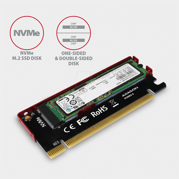 PCIe x4 > 1x M.2 NVMe