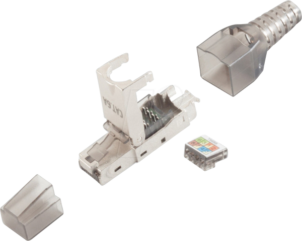 Экранированный разъем RJ45, без инструментов, STP, Cat.6a