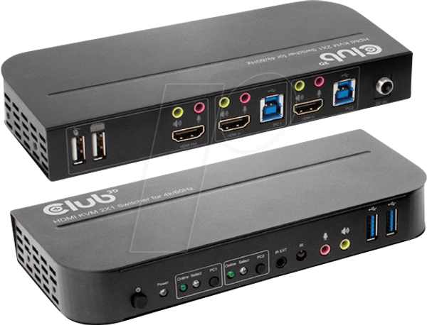 2-портовий KVM-перемикач, HDMI, USB, аудіо