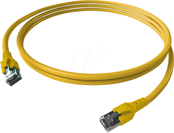 Патч-кабель Cat.6a, S/FTP, FlexBoot, жовтий, 3 м