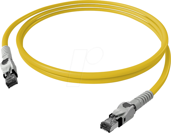 Патч-кабель Cat.6a, S/FTP, VarioBoot, жовтий, 1 м