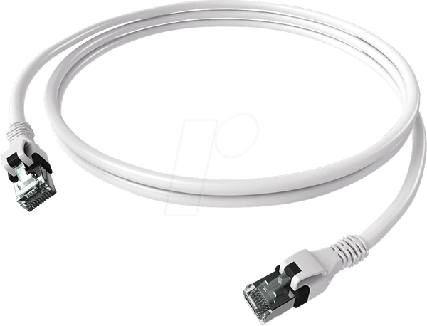 Патч-кабель Cat.6a, DualBoot, PushPull, S/FTP, білий, 1,5 м
