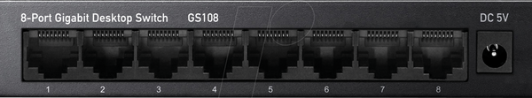Комутатор, 8-портовий, гігабітний Ethernet