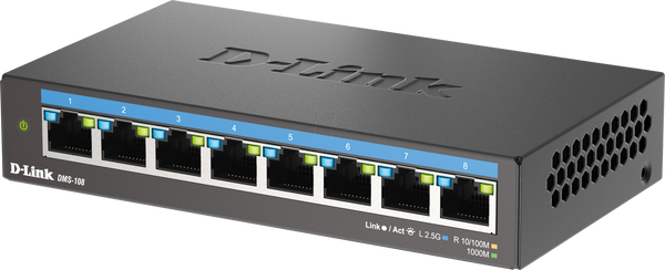 Комутатор, 8-портовий, 2,5 гігабітний Ethernet