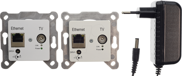 Комплект для передачи Ethernet по коаксиальному кабелю, 2000 Мбит/с.
