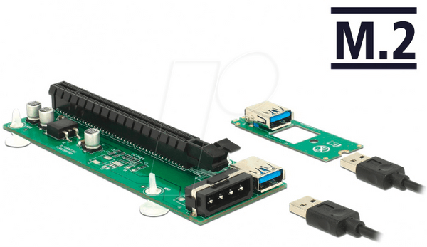 Карта расширения Delock M.2 key B+M > PCIe x16, 30 см