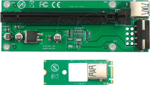 Карта расширения Delock M.2 key B+M > PCIe x16, 30 см