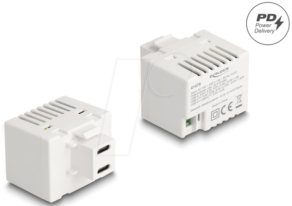 Зарядний модуль Keystone, 2x USB Type-C™, PD 20 Вт, білий