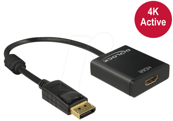 Штекер Displayport 1.2 > роз'єм HDMI, чорний