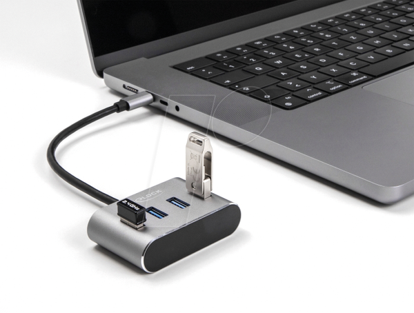 Концентратор USB 3.0, 4 порти, USB-C - 4x USB-A, 20 см