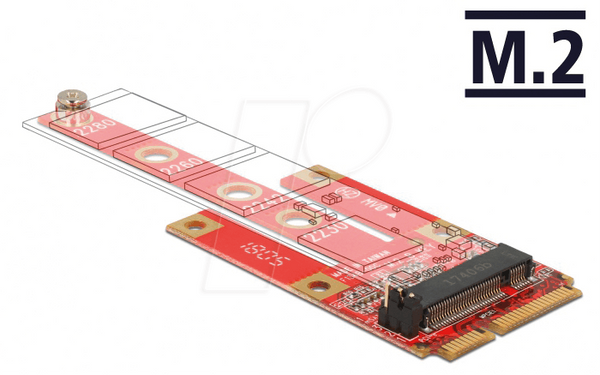 Конвертер Delock mini PCIe > M.2 слот B + слот microSIM