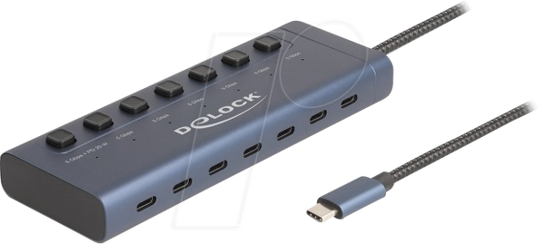 USB 3.0 концентратор, 7 портів, USB-C на 7x C