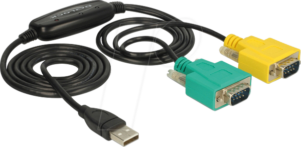 Перехідник USB 2.0, штекер A на 2x RS-232, 1,5 м