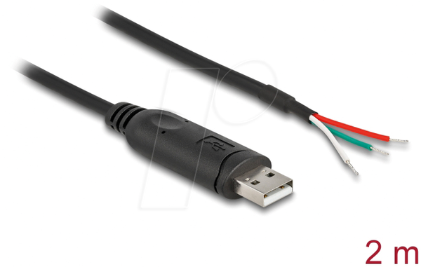 Перетворювач USB 2.0, послідовний RS-485, 3 відкритих кінця кабелю, 2 м