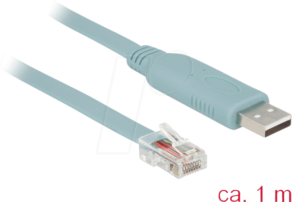 Адаптер USB 2.0 Type-A чоловічий > 1 x послідовний RS-232 RJ45 чоловічий 1,0 м