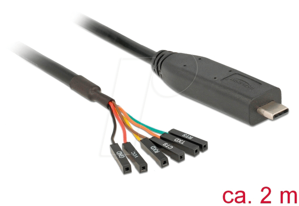 Перехідник USB Type-C 2.0 чоловічий > LVTTL 3.3 V 6-контактний роз'єм 2 м