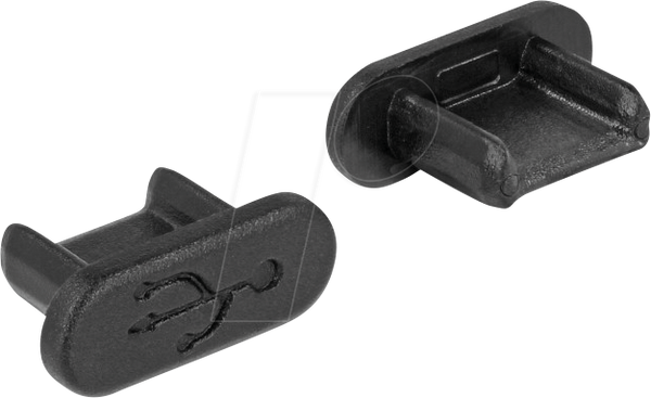 Пилозахисна кришка, роз'єм USB 2.0 Micro-B, 10 штук, чорна