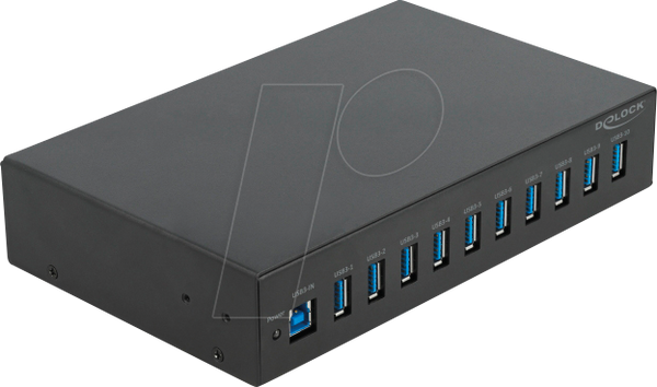 Промисловий концентратор USB 3.0 10-портовий 10-дюймовий, чорний